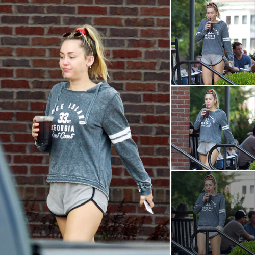 Miley Cyrus Exudes Casual Cool in Nashville with Denim Shorts Outing